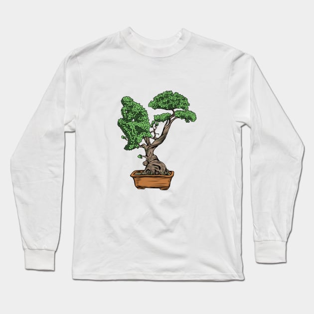 Bonsai Thinking Long Sleeve T-Shirt by zomboy